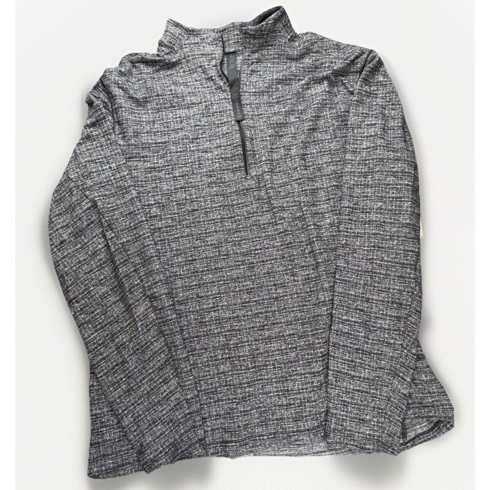 Lululemon Mens Gray Surge Warm 1/4 Zip Pullover Athletic Stretch‎ XL